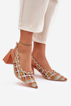 Sandals With Braiding On A Heel Multicolor Ebina