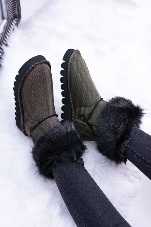 Women's Snow Boots High With Fur Fourrure