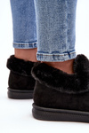 Women's Low Snow Boots with Fur Black Pilani