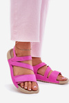 Ladies Leather Sandals Zazoo K1004 Fuchsia