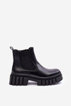Leather Massive Boots Ankle Boots Black Orryss