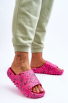Fashionable women's slippers on a massive platform fuchsia Lorette