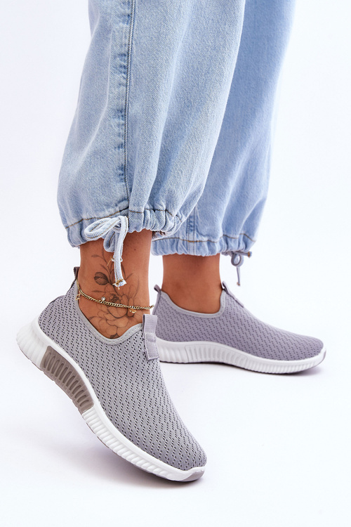 Buty Sportowe Klasyczne Wsuwane Szare Frankie QH515