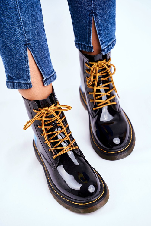 Women’s Flat Hiking Boots Goe Leather Black GG2N3056