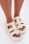 Ladies Platform Sandals Ecru Nitavelia