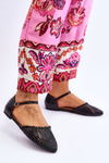 Elegant Women's Sandals Flat Black Sheia