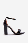 Black Sandals With Heel Thakko