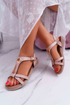 Women's Flat Sandals Pink S.Barski Brimnes
