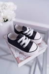 Kids' Glitter Sneakers Black Misty