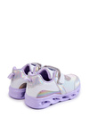 Children's Leather Sports Shoes White-Violet Loopsy