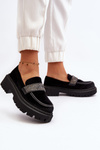 Women's Velvet Moccasins with Decoration Black Wendreda