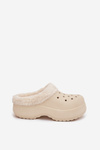 Foam Ladies slippers warm with fur beige Palvine