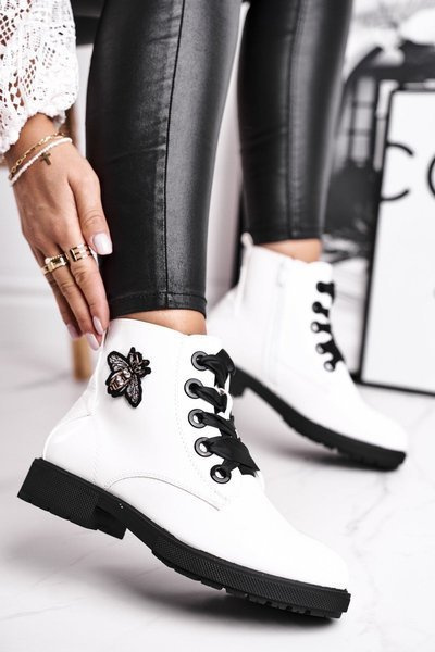Women's Flat Heel Slingback Booties White Sergio Leone BT530