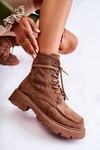 Women's Suede Boots Tied Brown Vanita