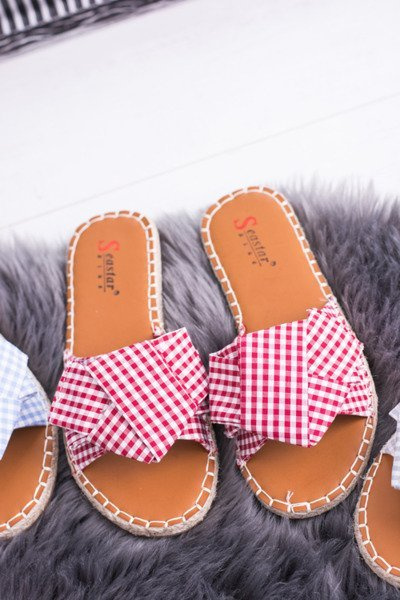 Women's Flip-Flops with Bows Pin-up Girl Red