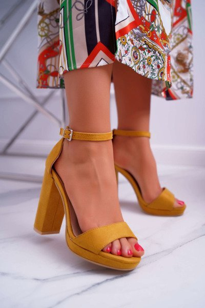 Women's Yellow Platform Stiletto Sandals Debora