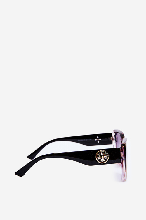 Women's Classic Sunglasses With Decorative Details UV400 Black-Pink