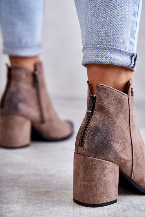 Women's Suede Ankle Boots La.Fi 260039DTA-SU Beige