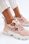 Women's Sport Shoes Laced On The Platform Pink Minea
