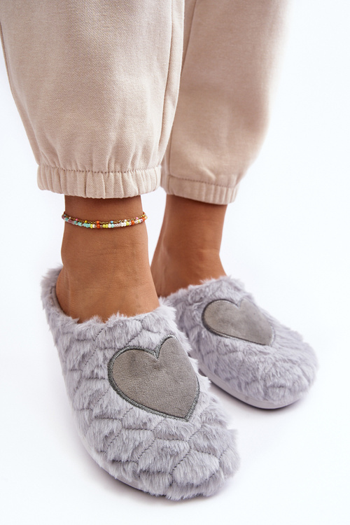 Women's Furry Home Shoes Slippers Inblu EC000099 Grey