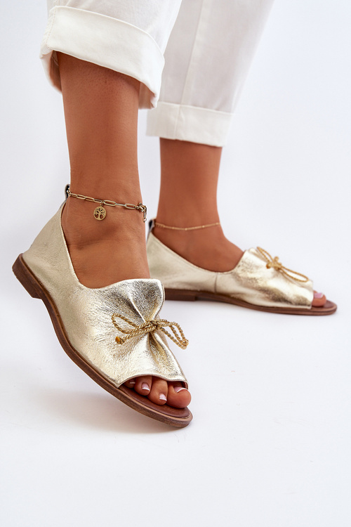 Leather Women's Ballerinas Nicole 2660/064 Gold