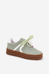 Women Sneakers On Platform With Decorations Green Vinness