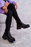 Women's High Boots Workers Black Austin