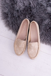 Sergio Leone Women's Beige Winted Moccasins