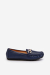 Women's Classic Eco Leather Moccasins Navy Demese