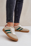 Damskie Niskie Sneakersy Beżowe Ennorwen