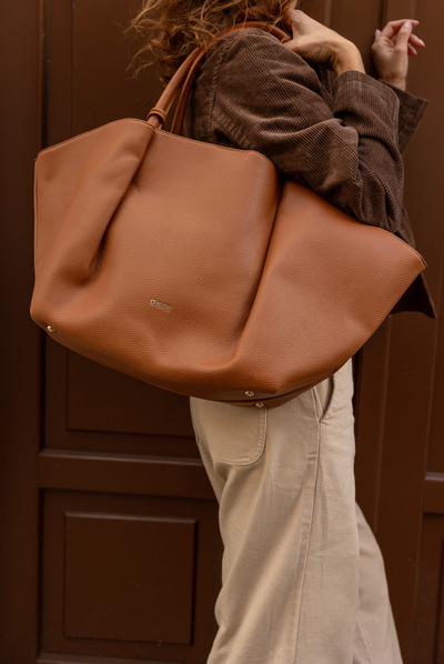 Large Women's Bag Shopper Big Star SS574006 Camel