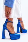 Fashionable Pumps On A Heel Blue Santoro