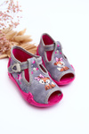 Mice Slippers Befado 213P137 Grey-Pink