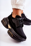 Sneakersy Sportowe Buty Damskie Czarne New Horizon