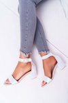 Lu Boo Iridescent Pink Tindal Sequins Women's Stiletto Sandals Lu Boo Iridescent Pink Tindal