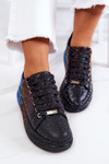 Sneakersy Buty Sportowe Dżety Czarne GOE JJ2N4050 