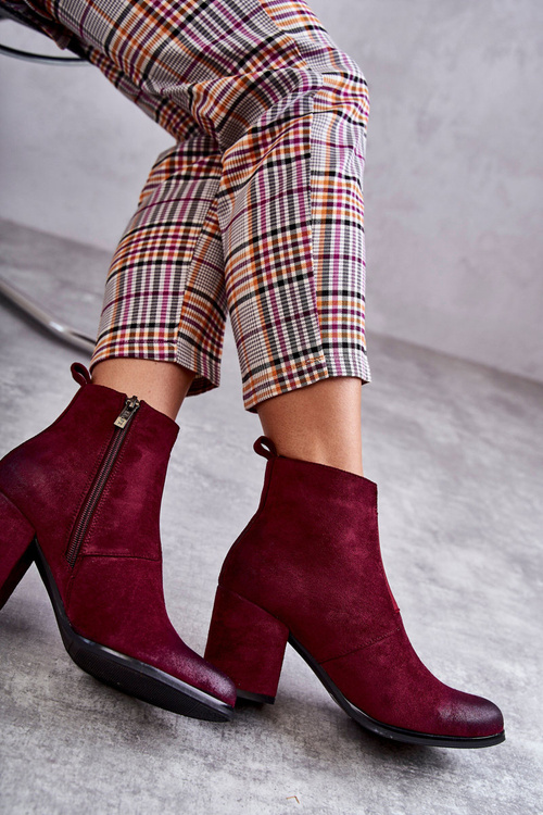 Classic Suede Booties La.Fi 260035WI-SU Burgundy