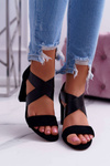 Women's Suede Slip-on Sandals Black Varina