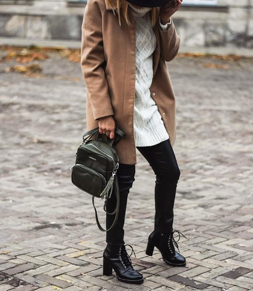 Lu Boo Czarne Botki na Słupku Cyrkonie Halsey