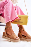 Suede Sandals Camel Lisbon