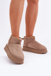 Platform Snow Boots Made Of Eco Suede Dark Beige Vlivana