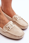 Women's Stylish Suede Moccasins Beige Rabell