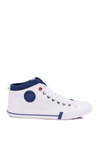 Men's Cross Jeans High Fabric Sneakers White DD1R4056