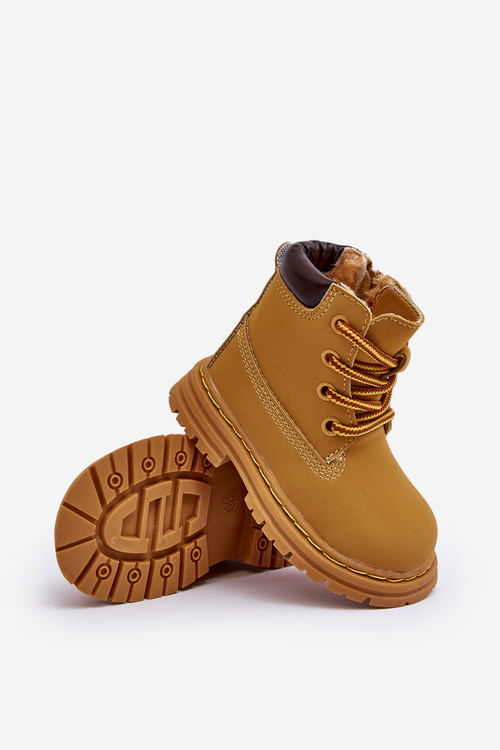Children's Trapper Boots With Zip Camel Bansi