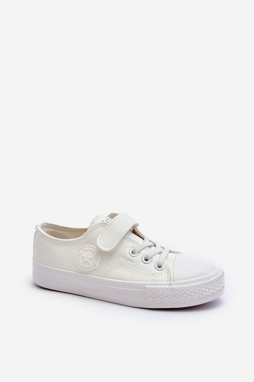 Leather Kids' Sneakers with Velcro White Delmara