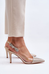 High Heels with Embellishment D&A MR1966-11 Gold