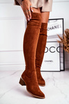 Women's high boots over the knee eco-suede camel Can't Stop
