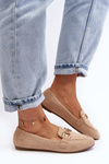 Women's Loafers With Beige Decoration Ghana