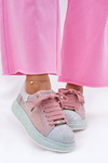Sneakersy Damskie Na Platformie Zdobione Multikolor GOE RR2N4009