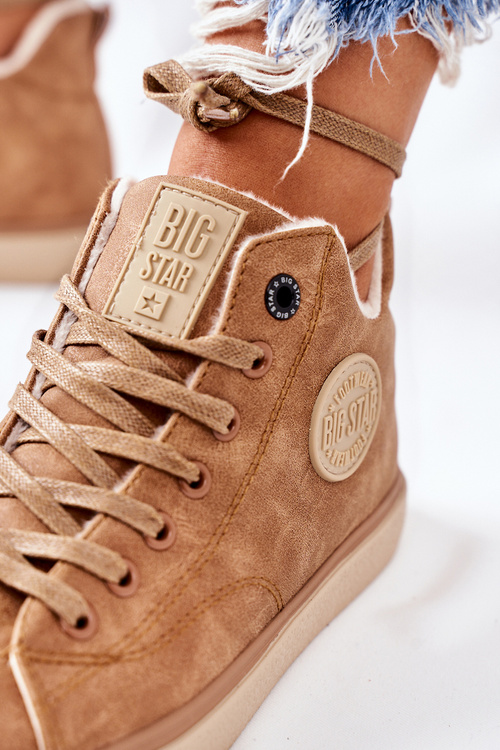 Leather Insulated Sneakers Big Star II274149 Camel